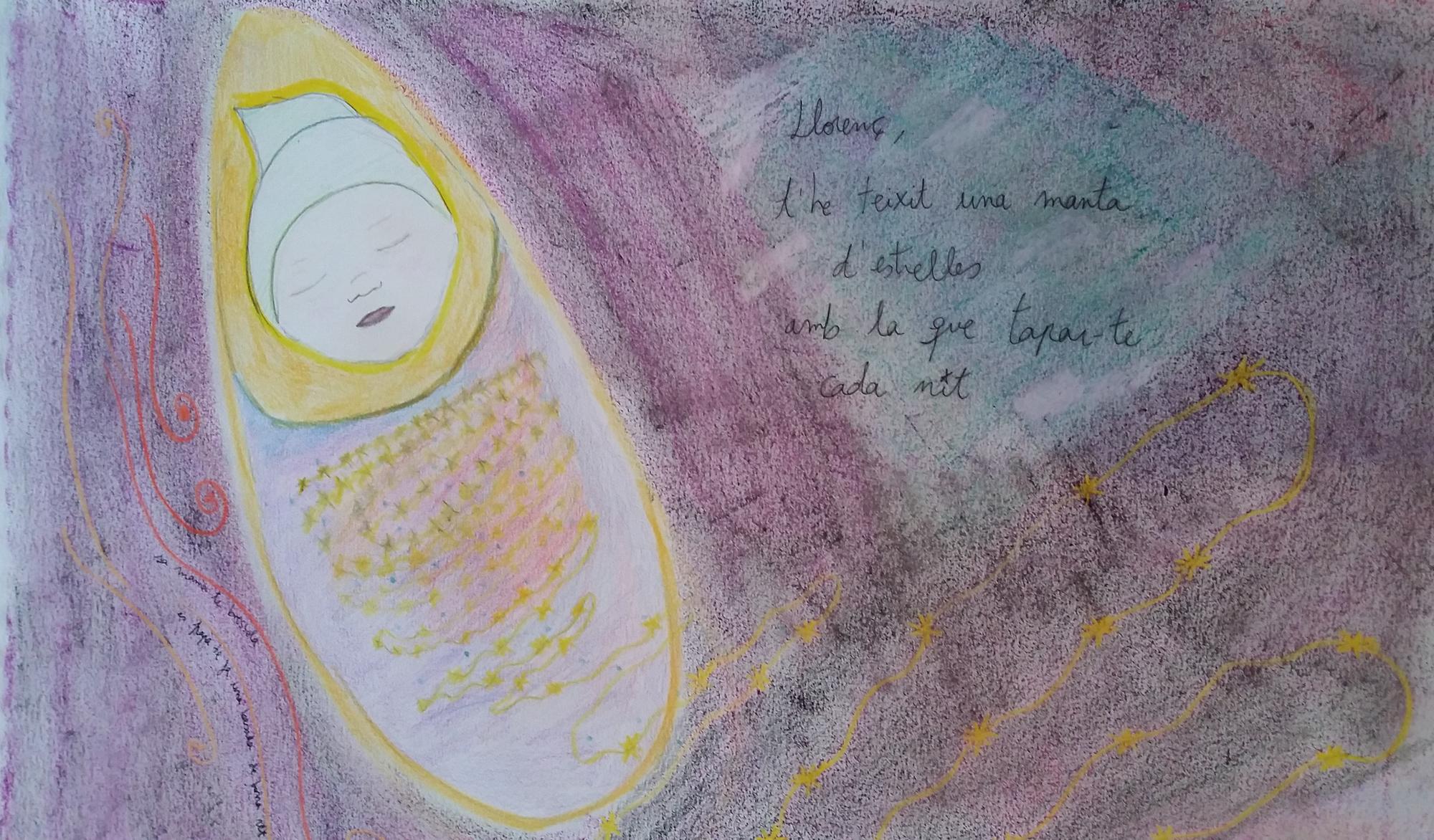 Dibujo de Paula Vila, autora del cuento